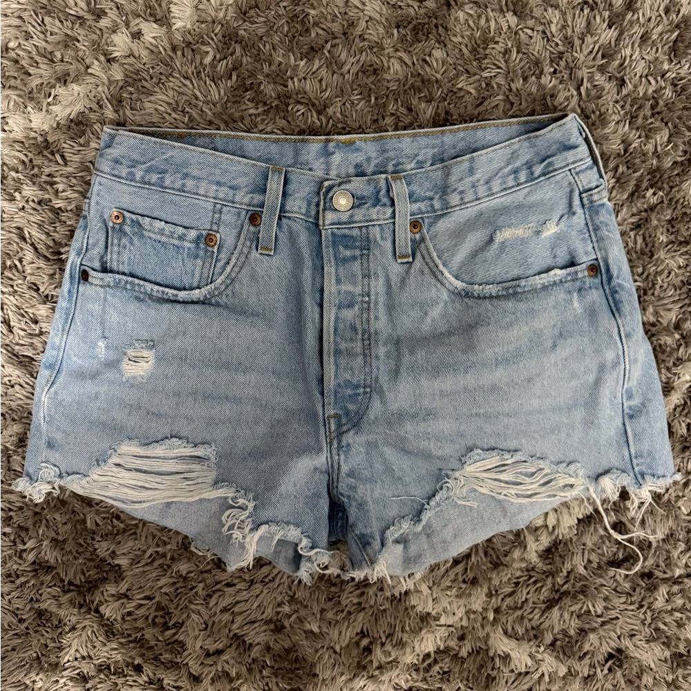 Classic Light Blue Denim Shorts